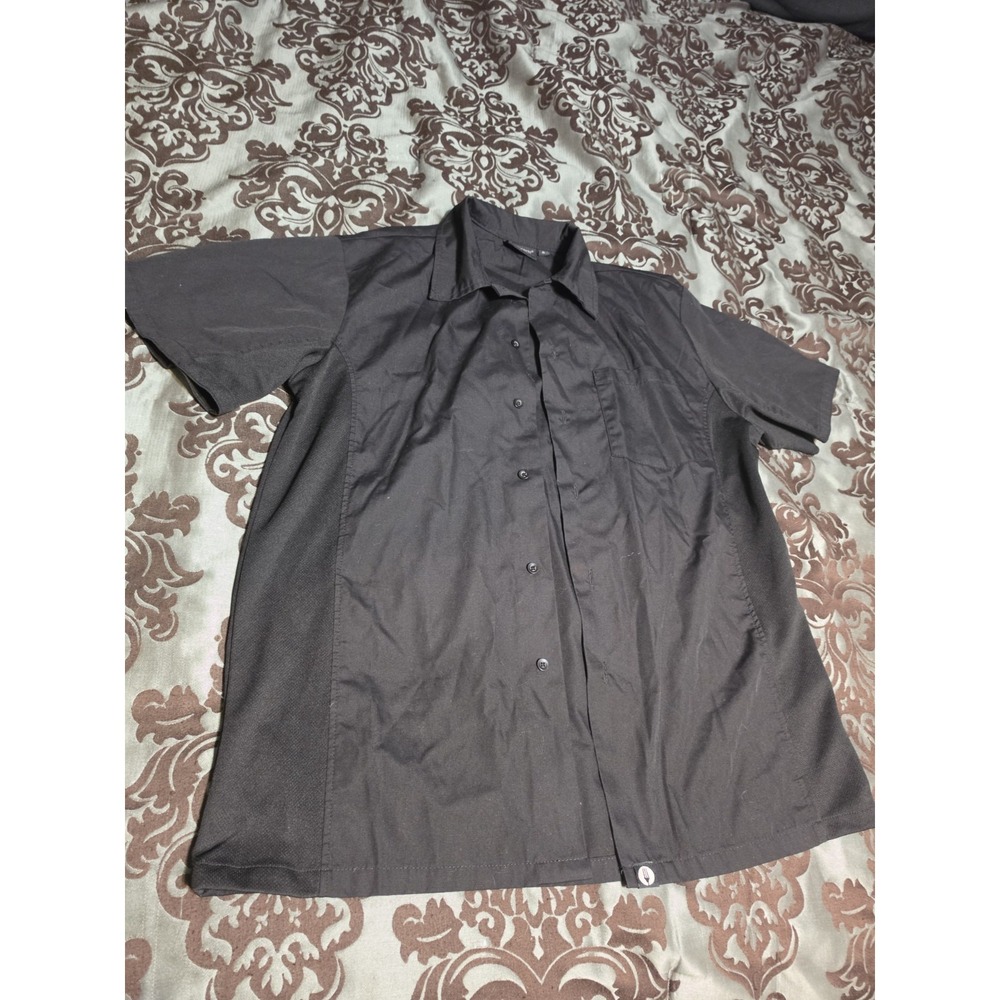 Chef Works Shirt Black Small Short Sleeve Work Uniform